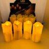 F1208 - CAJA DE 12 VELAS JUMBO DE LUZ LED (1 CAJA)