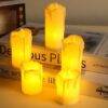 F1208 - CAJA DE 12 VELAS JUMBO DE LUZ LED (1 CAJA)