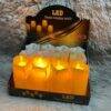 F1208 - CAJA DE 12 VELAS JUMBO DE LUZ LED (1 CAJA)
