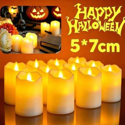 F1209 - CAJA DE 12 VELAS MEDIANAS DE LUZ LED (1 CAJA)