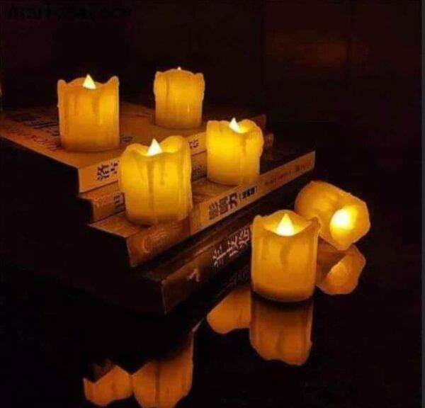 F1209 - CAJA DE 12 VELAS MEDIANAS DE LUZ LED (1 CAJA)
