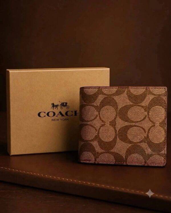 S8102 - CARTERA PARA CABALLERO CON CAJA x "COACH" POR TERCIA (3 PIEZAS)