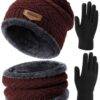 RWZ8546 - "TERCIA" DE CONJUNTO PARA INVIERNO DE GORRO, BUFANDA y GUANTES (3 CONJUNTOS)