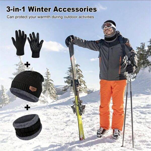 RWZ8546 - "TERCIA" DE CONJUNTO PARA INVIERNO DE GORRO, BUFANDA y GUANTES (3 CONJUNTOS)