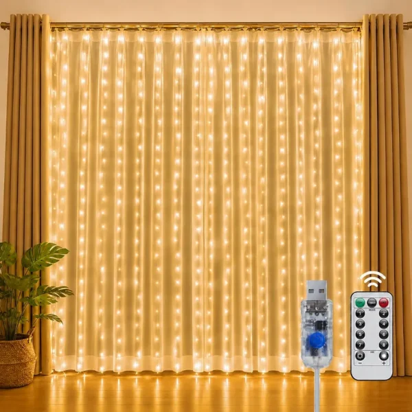 71bkcEIFAaL._AC_UF894,1000_QL80_FMwebp_ JDJ5349- CORTINA DE LUZ LED CON CONTROL REMOTO DE 3X3 METROS. (1 PZA)