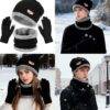 RWZ8546 - "TERCIA" DE CONJUNTO PARA INVIERNO DE GORRO, BUFANDA y GUANTES (3 CONJUNTOS)