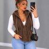 DY5037- CHALECO "TEDDY" CON GORRO PARA DAMA. (1 PZA)