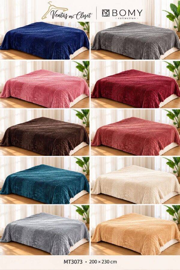 MT3073- FRAZADA KING SIZE PREMIUM 280 GRAMOS x "BOMY". (1 PZA)