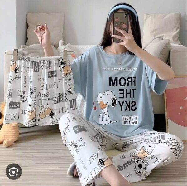 ZZ-2176- PIJAMA DE 3 PZS x "SNOPPY". (1 PZA)