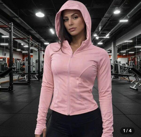 88280- CHAMARRA DEPORTIVA PREMIUM CON GORRO PARA DAMA. (1 PZA)