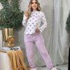 DM12161A - PIJAMA "POLAR" DE CORAZONES PARA DAMA (1 PZA)