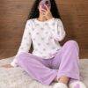 DM12161A - PIJAMA "POLAR" DE CORAZONES PARA DAMA (1 PZA)