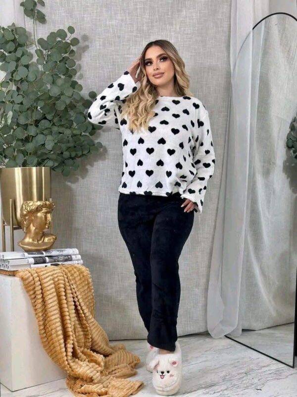 DM12161A - PIJAMA "POLAR" DE CORAZONES PARA DAMA (1 PZA)