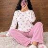 DM12161A - PIJAMA "POLAR" DE CORAZONES PARA DAMA (1 PZA)