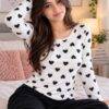 DM12161A - PIJAMA "POLAR" DE CORAZONES PARA DAMA (1 PZA)