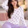 DM12161A - PIJAMA "POLAR" DE CORAZONES PARA DAMA (1 PZA)