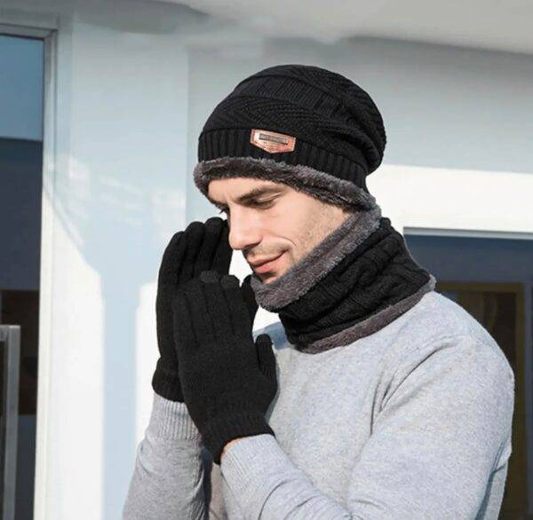 RWZ8546 - "TERCIA" DE CONJUNTO PARA INVIERNO DE GORRO, BUFANDA y GUANTES (3 CONJUNTOS)