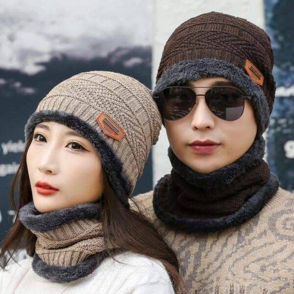 RWZ8546 - "TERCIA" DE CONJUNTO PARA INVIERNO DE GORRO, BUFANDA y GUANTES (3 CONJUNTOS)