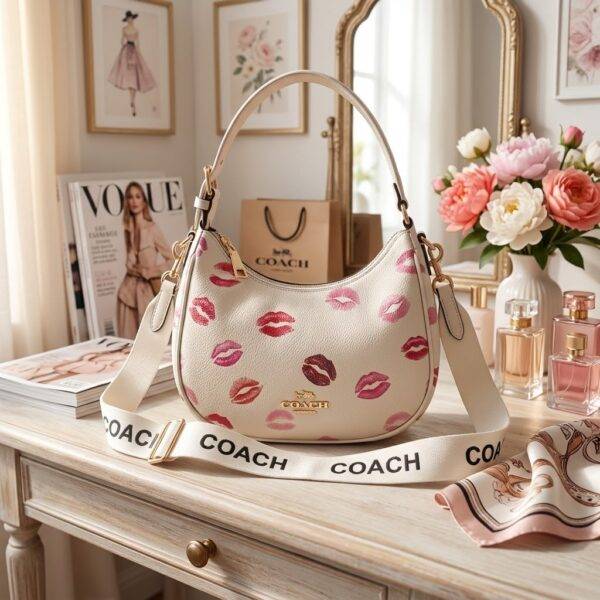 M643-69 - BOLSO DISEÑO "CHERRY y LIPS" x "COACH" (1 PZA)