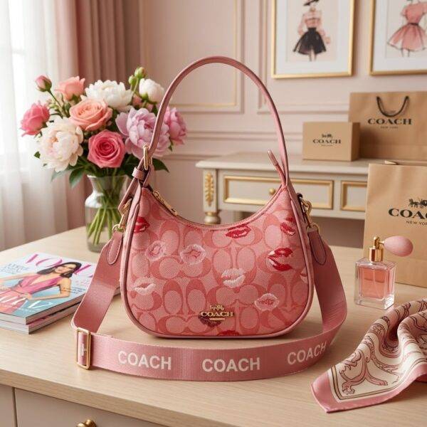 M643-69 - BOLSO DISEÑO "CHERRY y LIPS" x "COACH" (1 PZA)