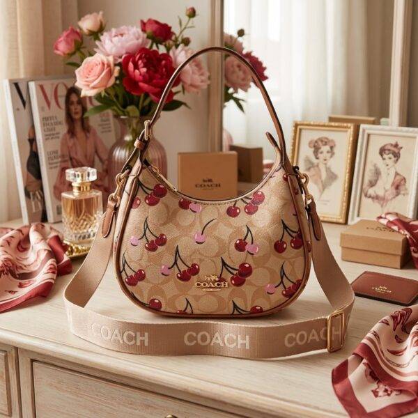 M643-69 - BOLSO DISEÑO "CHERRY y LIPS" x "COACH" (1 PZA)
