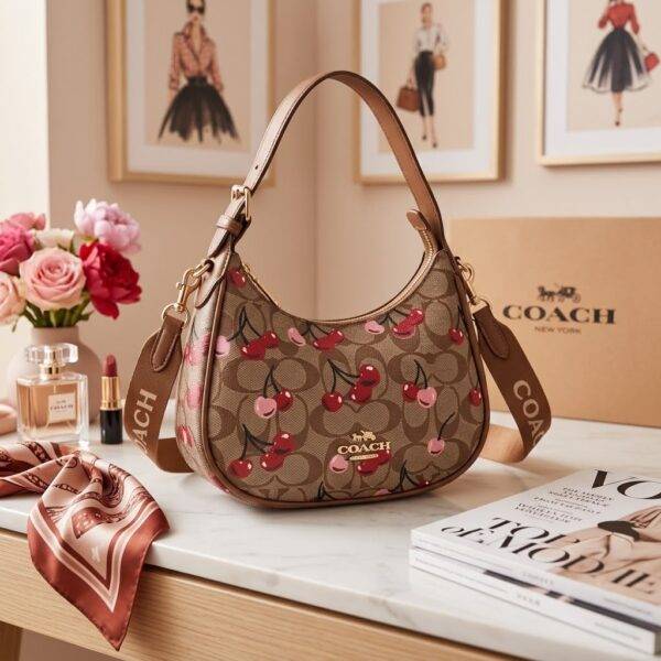 M643-69 - BOLSO DISEÑO "CHERRY y LIPS" x "COACH" (1 PZA)