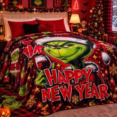 WhatsApp Image 2026-10-17 at 1.52.21 PM (1) JGM - FRAZADA NAVIDEÑA MATRIMONIAL 2M X 1.80 x "GRINCH y JACK" (1 PZA)