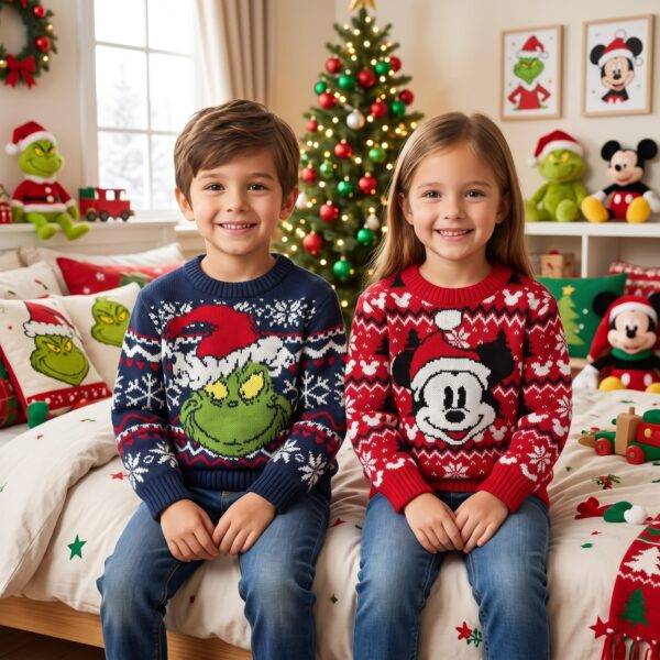 0038 - SWEATER PREMIUM NAVIDEÑO DE PERSONAJES "KIDS" (1 PZA)
