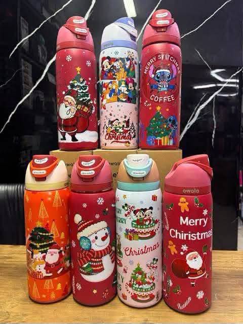 XFZ235 - TERMO NAVIDEÑO DE PERSONAJES x "OWALA" 32 ONZAS (1 PZA)