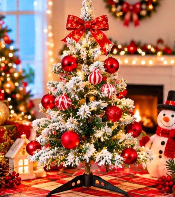 5340 - MINI ARBOL DE NAVIDAD ESCARCHADO (1 PZA)