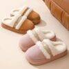 W031 - PANTUFLAS AFELPADAS PARA DAMA CON HEBILLA (1 PZA)