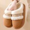 W031 - PANTUFLAS AFELPADAS PARA DAMA CON HEBILLA (1 PZA)
