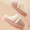 W031 - PANTUFLAS AFELPADAS PARA DAMA CON HEBILLA (1 PZA)