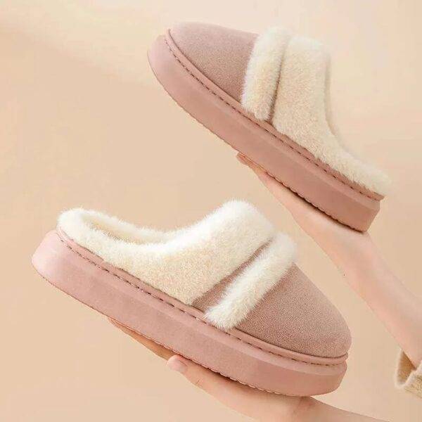 W031 - PANTUFLAS AFELPADAS PARA DAMA CON HEBILLA (1 PZA)
