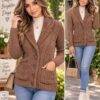 4954 - CARDIGAN DE PUNTO ABORREGADO PREMIUM PARA DAMA (1 PZA)