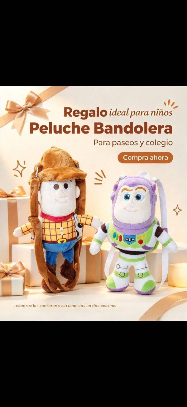 HM26Q-103 - DUO DE PELUCHE TIPO MOCHILA TOY STORY (1 DUO )