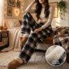 MK1616 - PANTALON/PIJAMA DISEÑO "FRANELA" AFELPADO PREMIUM (1 PZA)