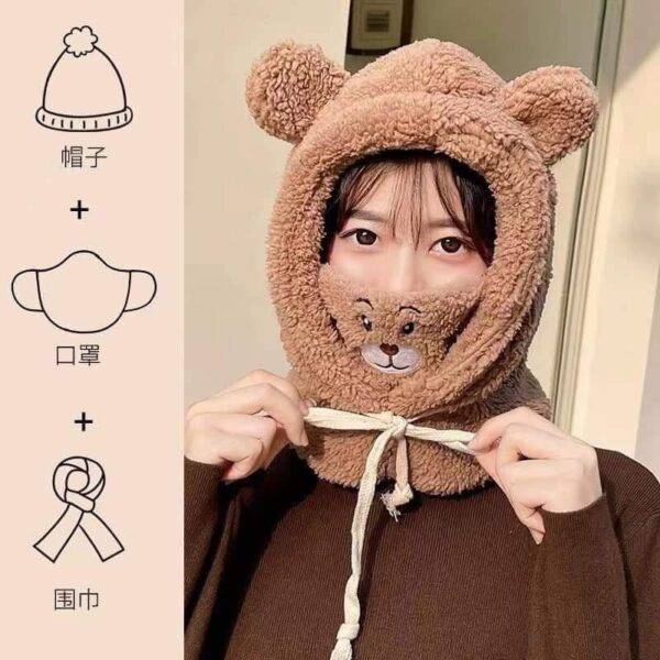 GDG034A - GORRO ABORREADO "KAWAII" DE OSO (1 PZA)