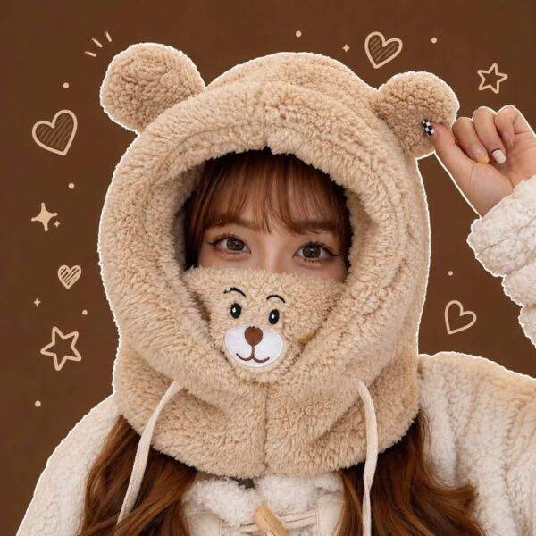 GDG034A - GORRO ABORREADO "KAWAII" DE OSO (1 PZA)