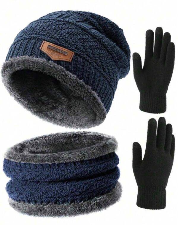 RWZ8546 - "TERCIA" DE CONJUNTO PARA INVIERNO DE GORRO, BUFANDA y GUANTES (3 CONJUNTOS)